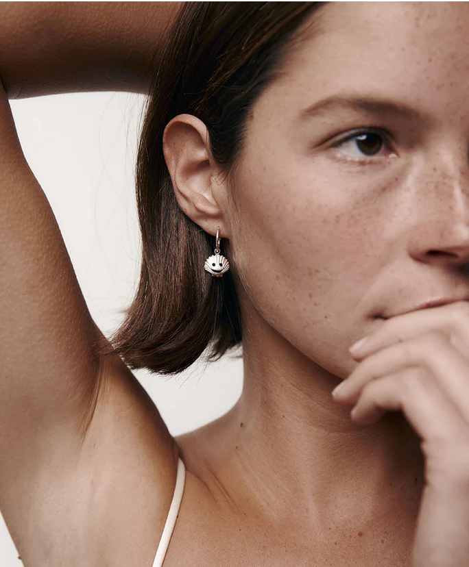 Meadowlark Sterling Silver Nell Shell Hoops