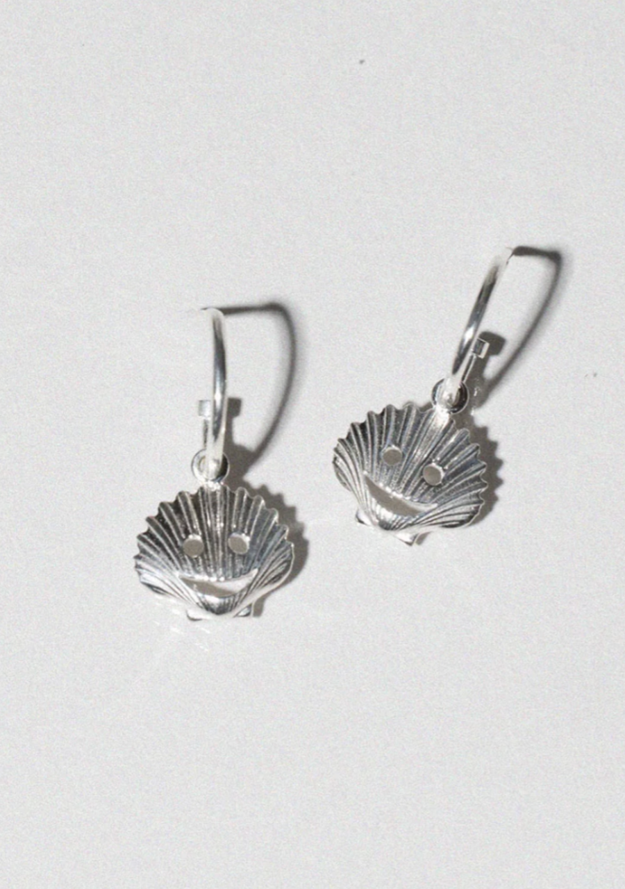 Meadowlark Sterling Silver Nell Shell Hoops