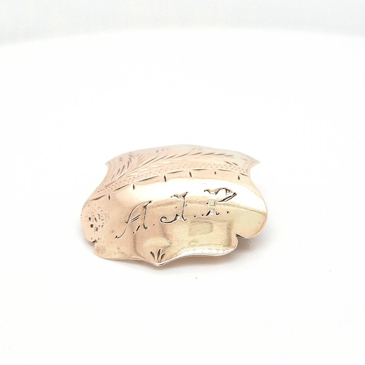 9ct Yellow Gold Shield Brooch