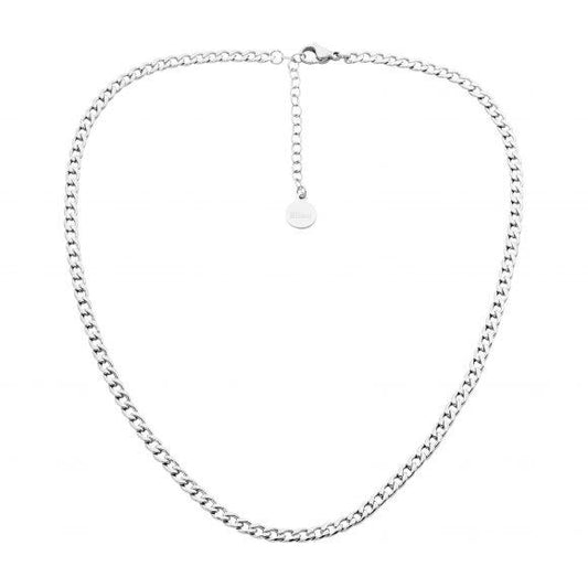 Ellani Stainless Steel Curb Chain Necklace