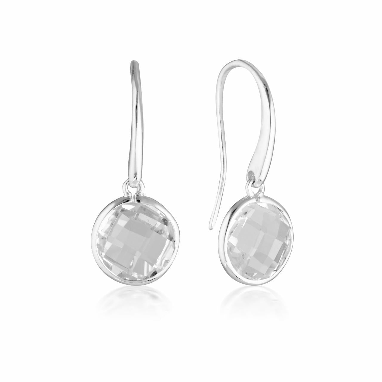 Georgini Sterling Silver Lucent Large Hook Earrings