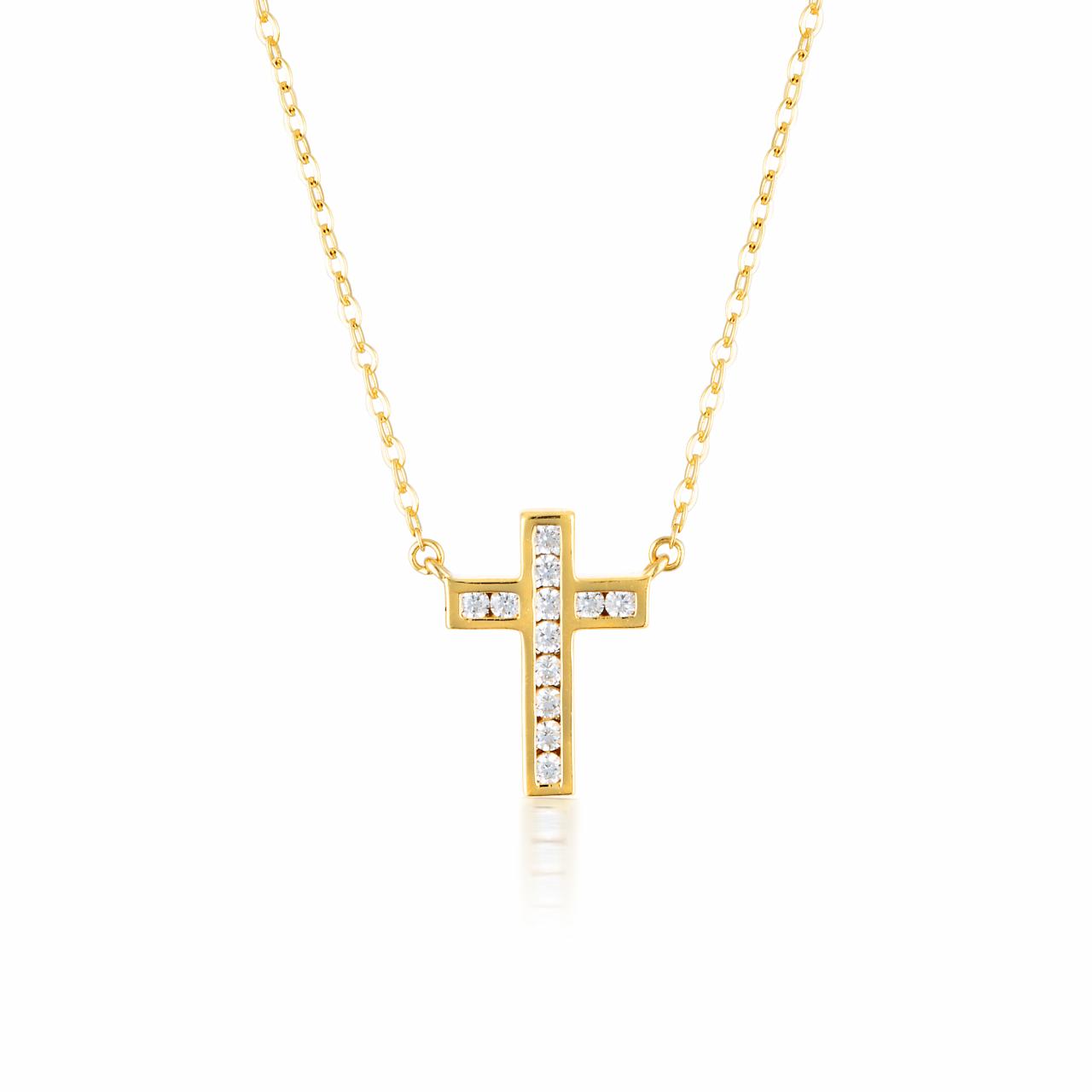 Georgini Gold Plated Love, Faith an Devotion Spiritus Pendant Necklace