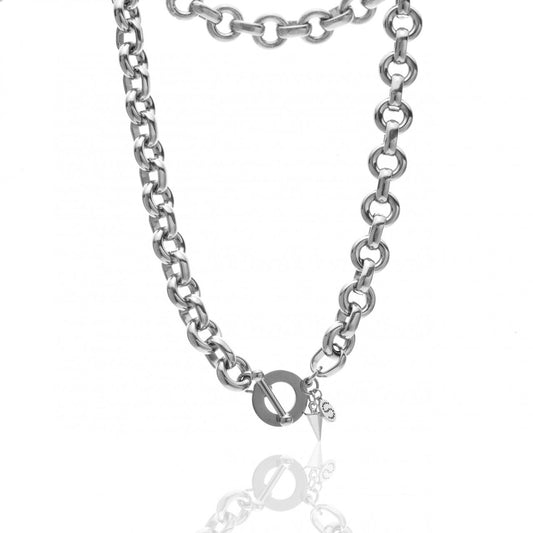 Silk & Steel Sterling Silver Heirloom Necklace
