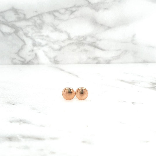 9ct Rose Gold 5mm Dot Stud Earrings