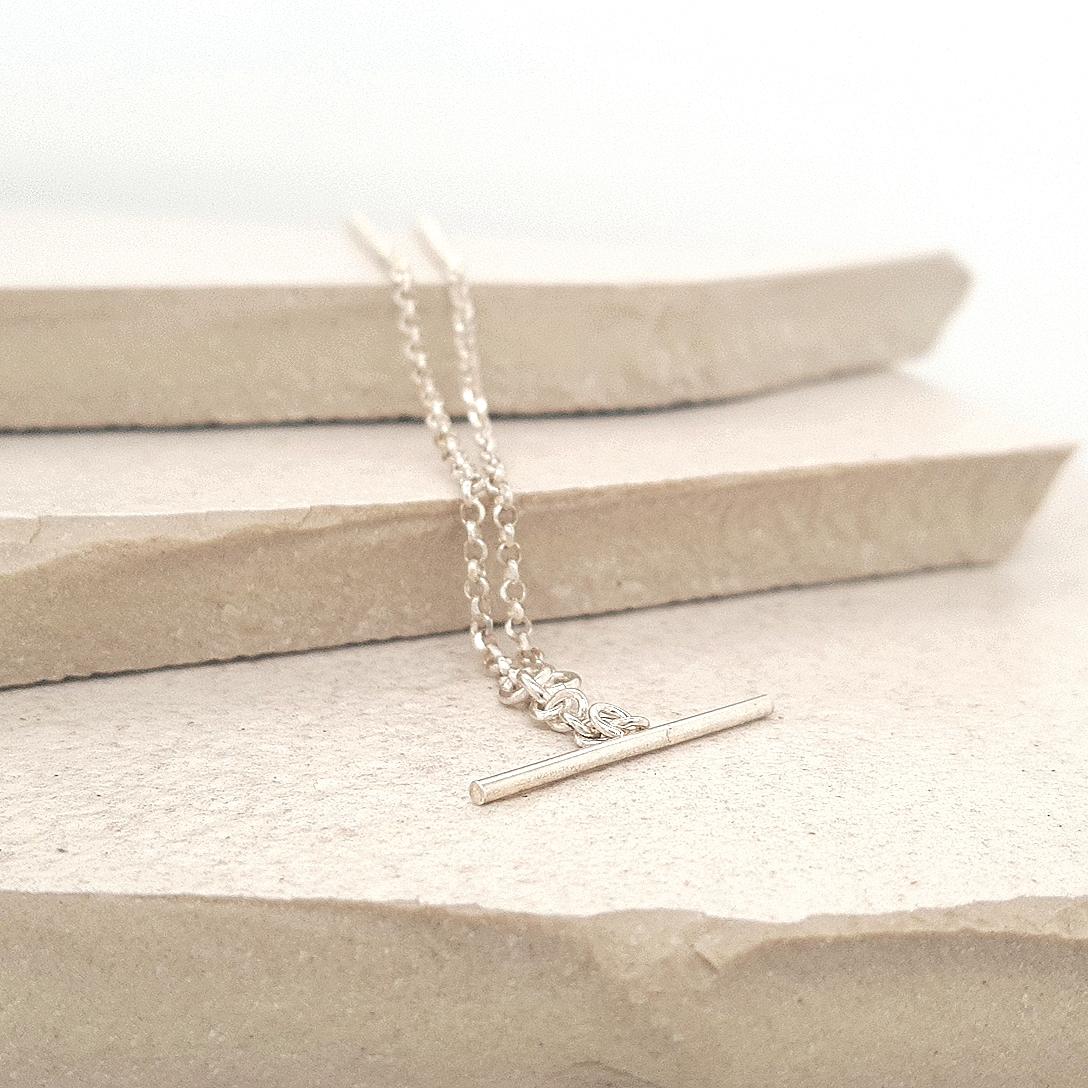 Sterling Silver Long Link Fob Chain