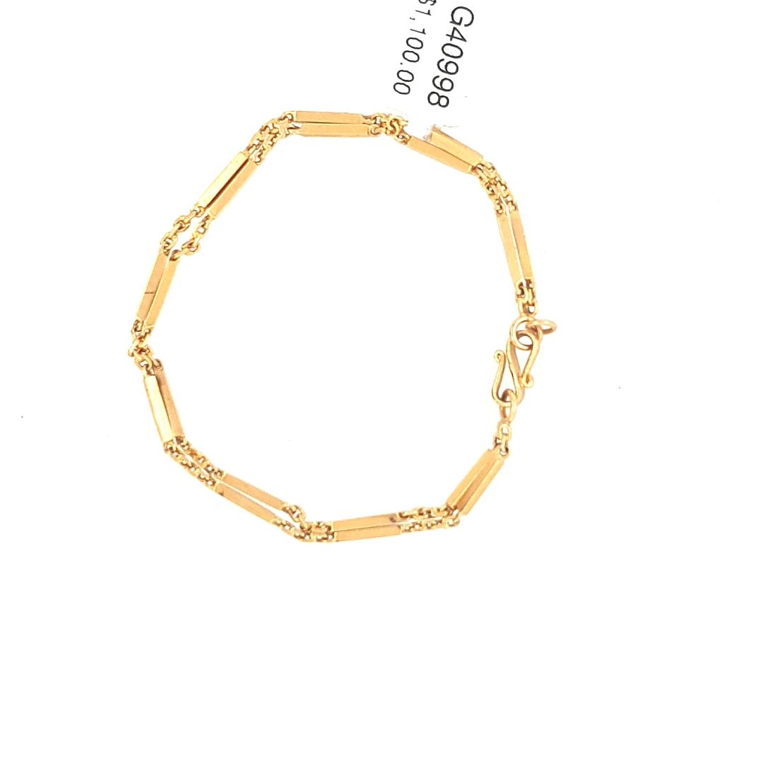 Estate 22ct Yellow Gold Bar Bracelet
