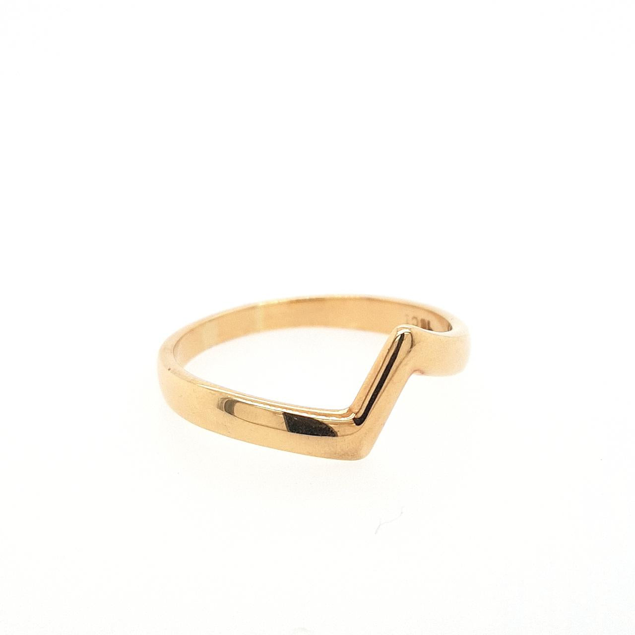 18ct Yellow Gold Plain Zig Zag Ring