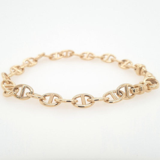 9ct Yellow Gold Anchor Link Bracelet