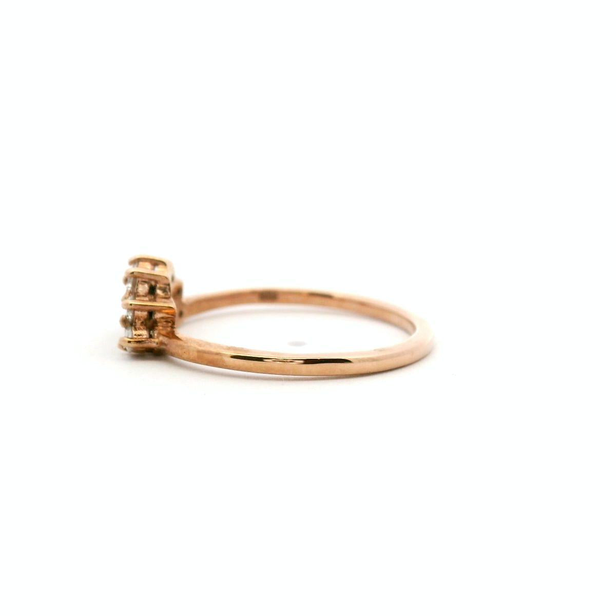 The Bea Setting 9ct Rose Gold Diamond Arch Wedding Ring