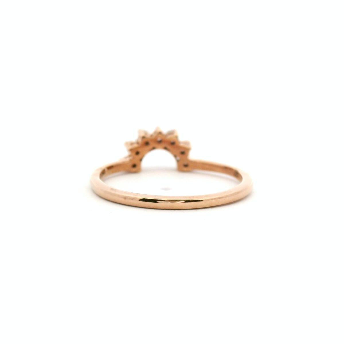 The Bea Setting 9ct Rose Gold Diamond Arch Wedding Ring