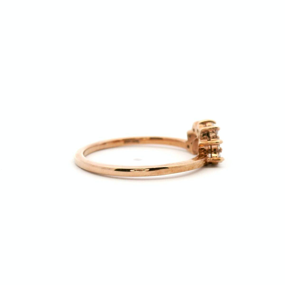 The Bea Setting 9ct Rose Gold Diamond Arch Wedding Ring