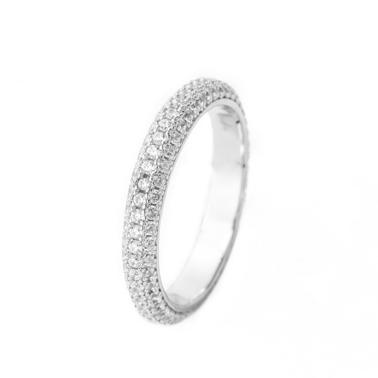 Georgini Sterling Silver Goddess Pave Ring