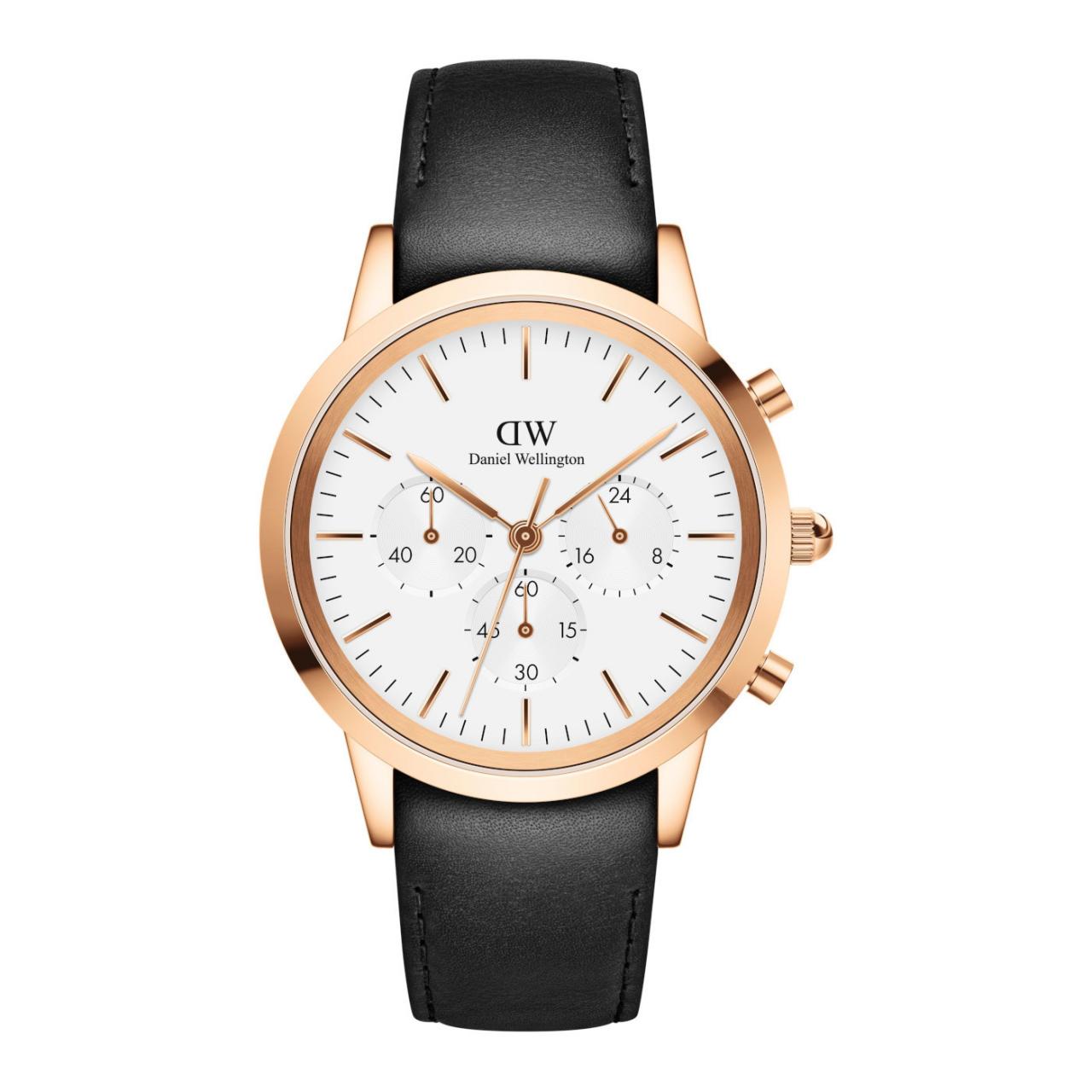 Daniel Wellington 42mm Iconic Sheffield Rose Gold Chronograph Watch Code: DW00100646
