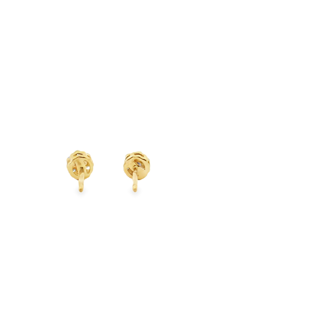 Sapphire & Diamond 9ct Yellow Gold Stud Earrings