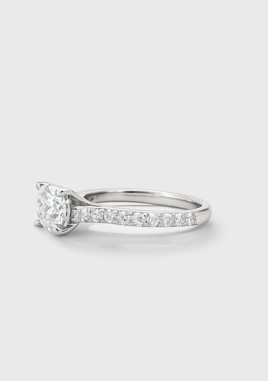 Lab Grown Diamond 18k White Gold 1.52ct Round Brilliant Cut Ring