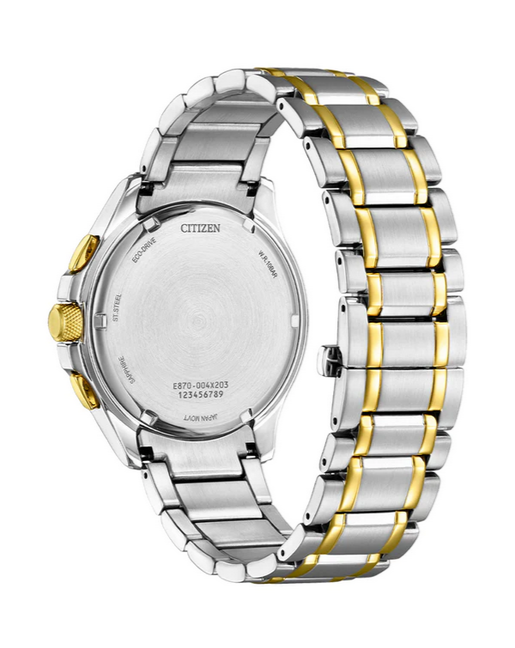 Citizen Gents Two-tone Eco-Drive 100m WR Watch Code: bl8164-57e