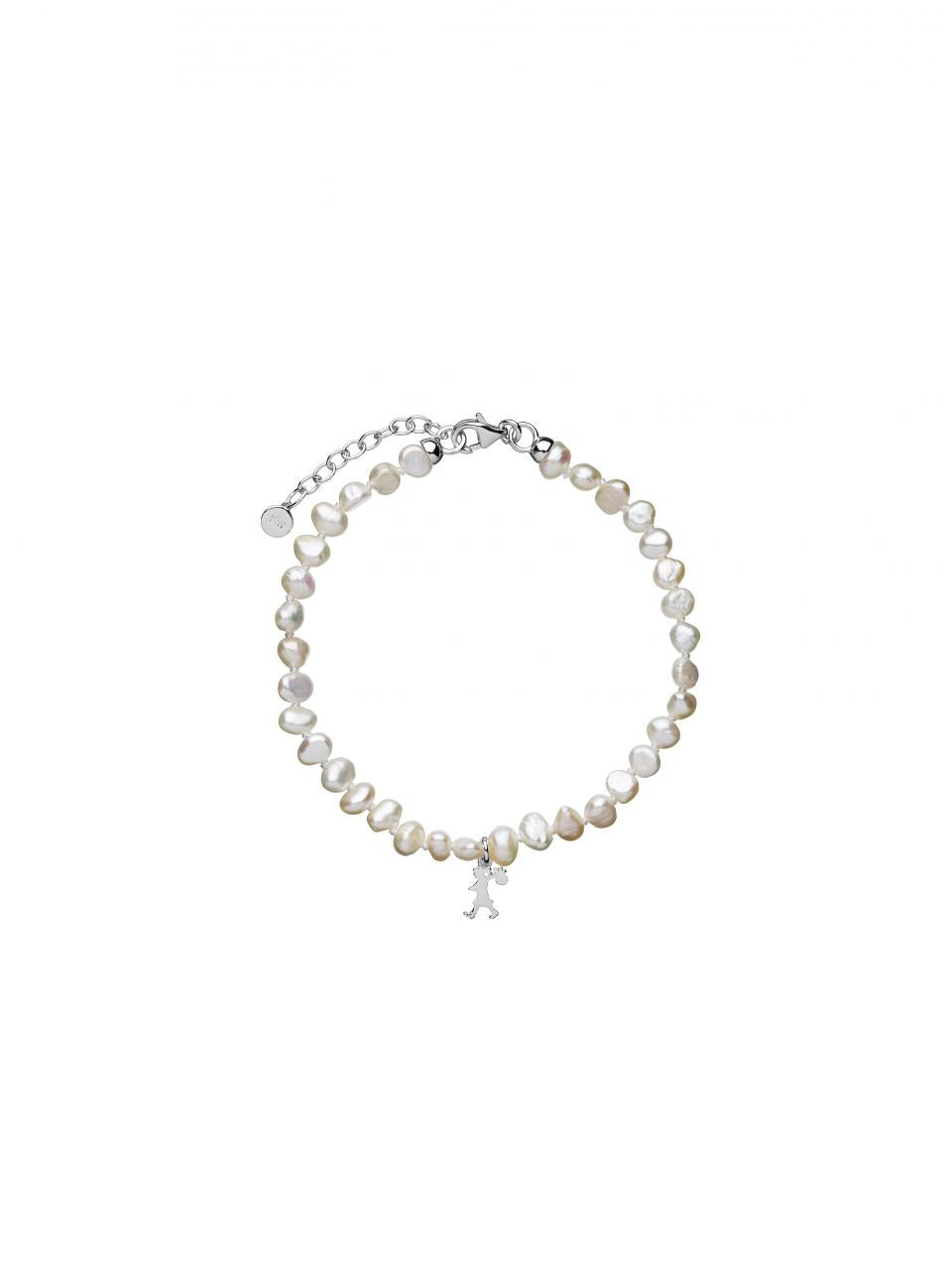 Karen Walker Mini Girl With Pearls Bracelet Sterling Silver