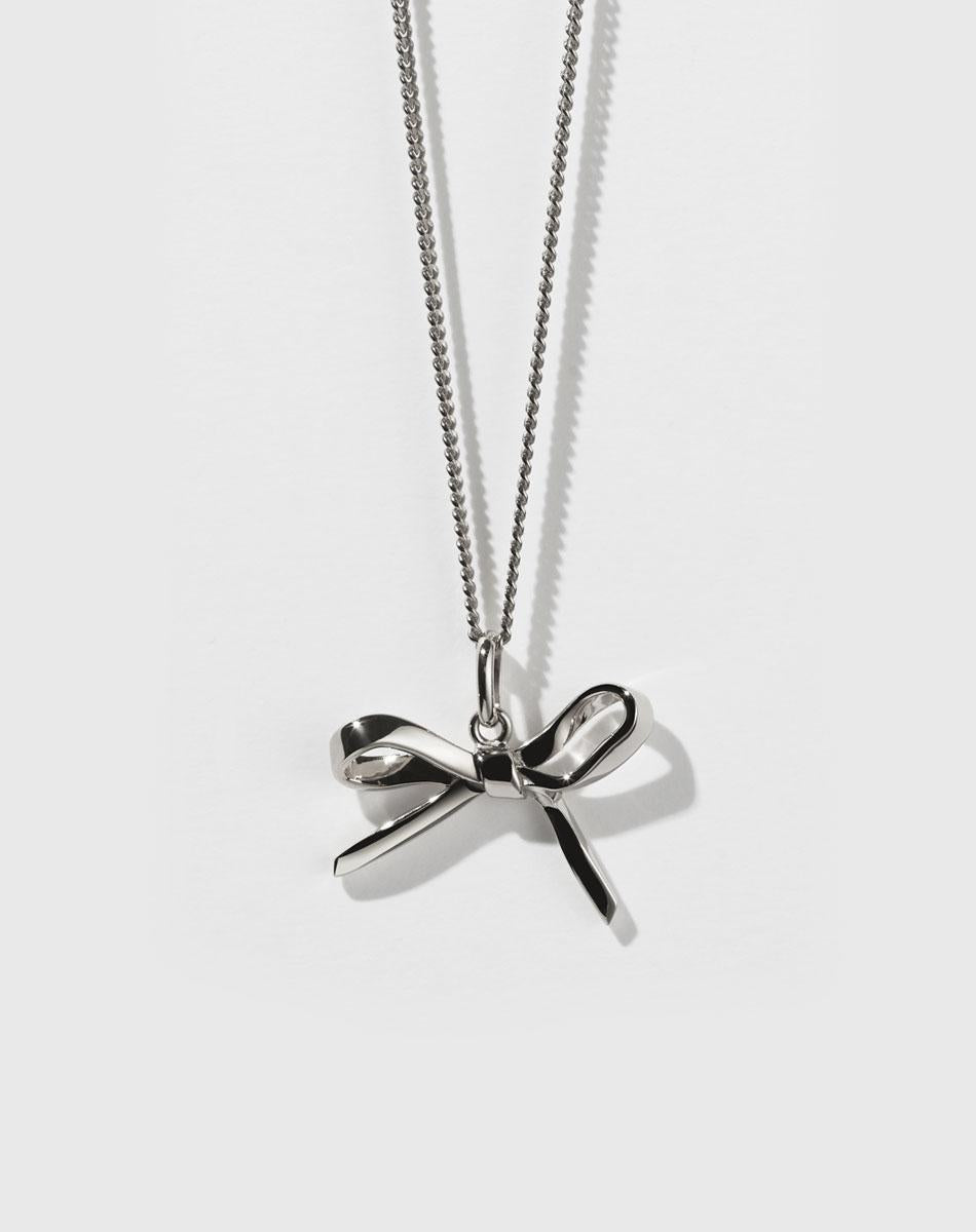 Meadowlark Sterling Silver Small Bow Charm Necklace