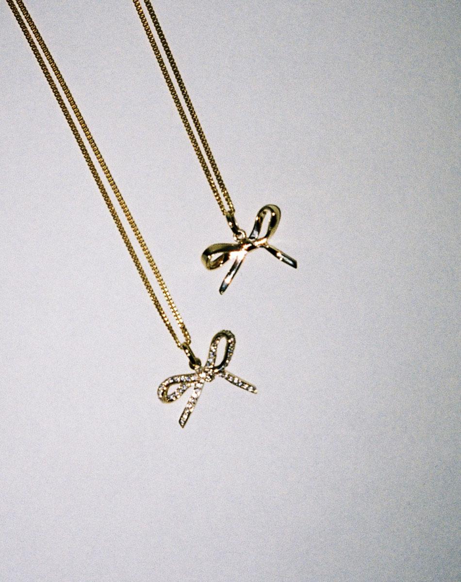 Meadowlark Sterling Silver Small Bow Charm Necklace