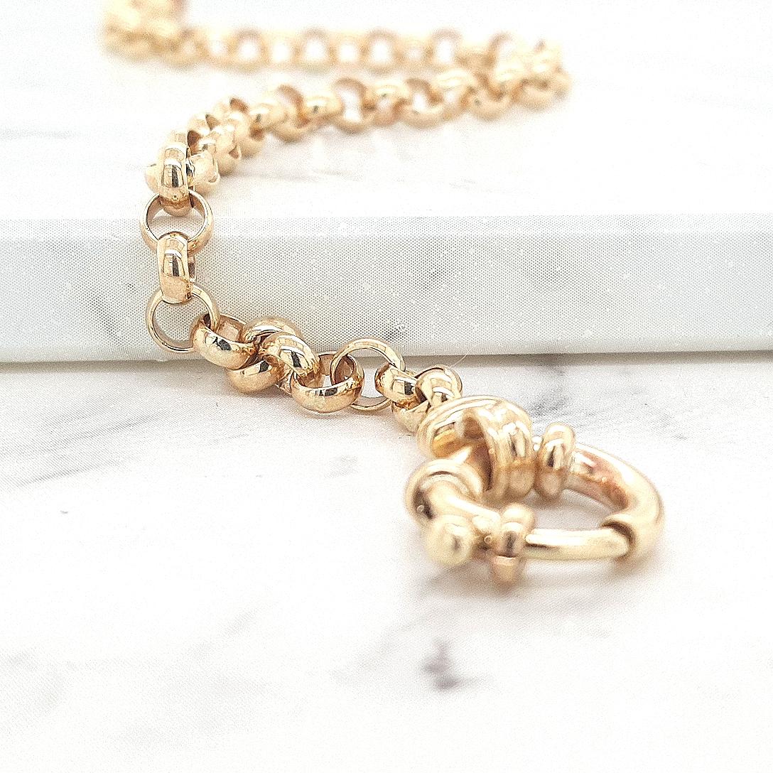 9ct Yellow Gold Belcher Bracelet