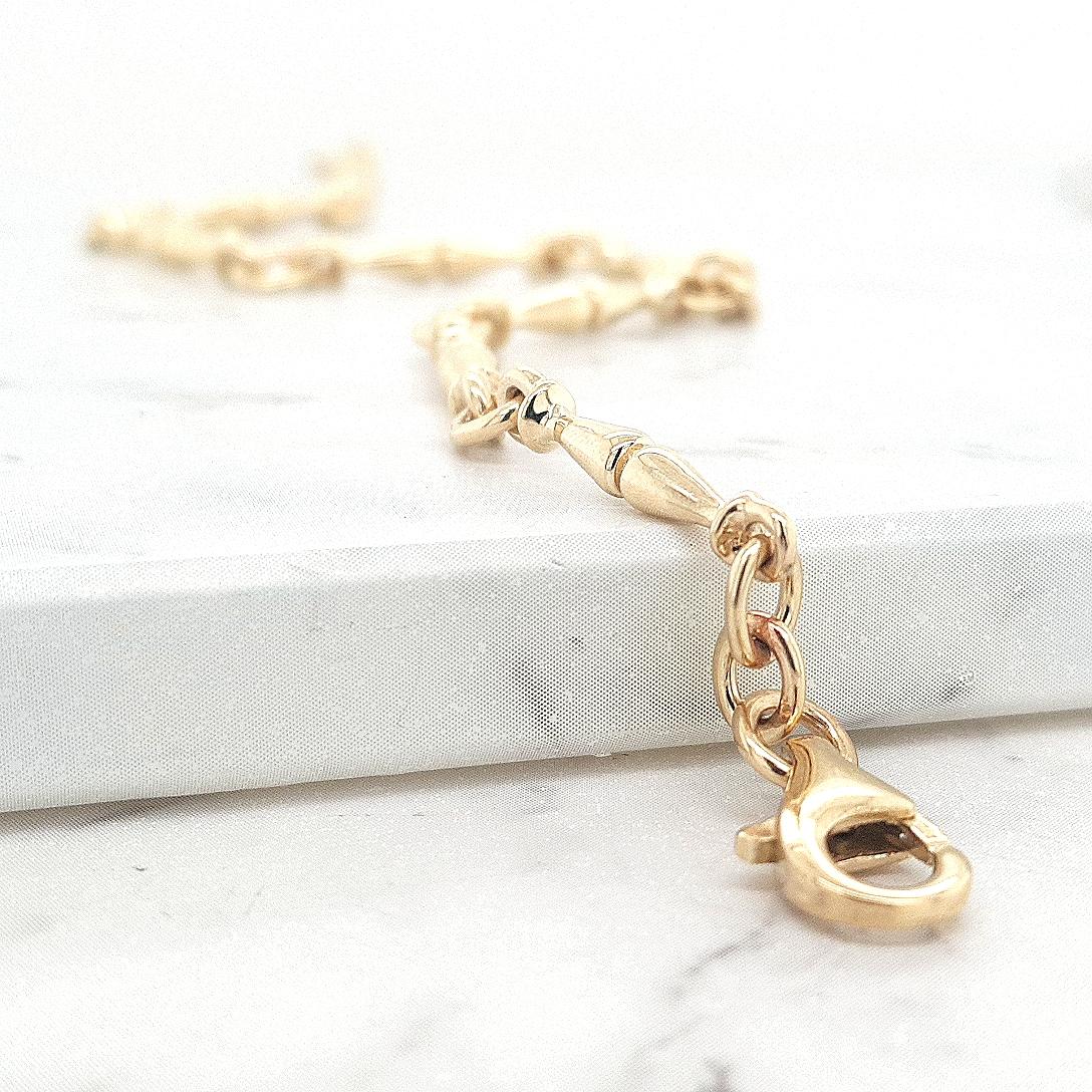 9ct Yellow Gold Keg Link Bracelet