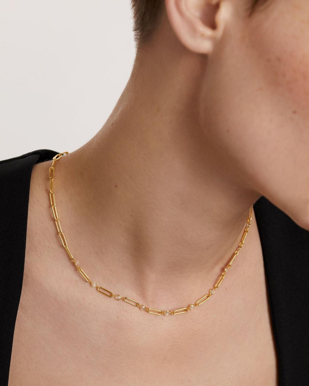 PD Paola 18ct Yellow Gold Plated Miami Necklace