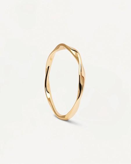 PD Paola Plated Yellow Gold Spiral Ring Size 14