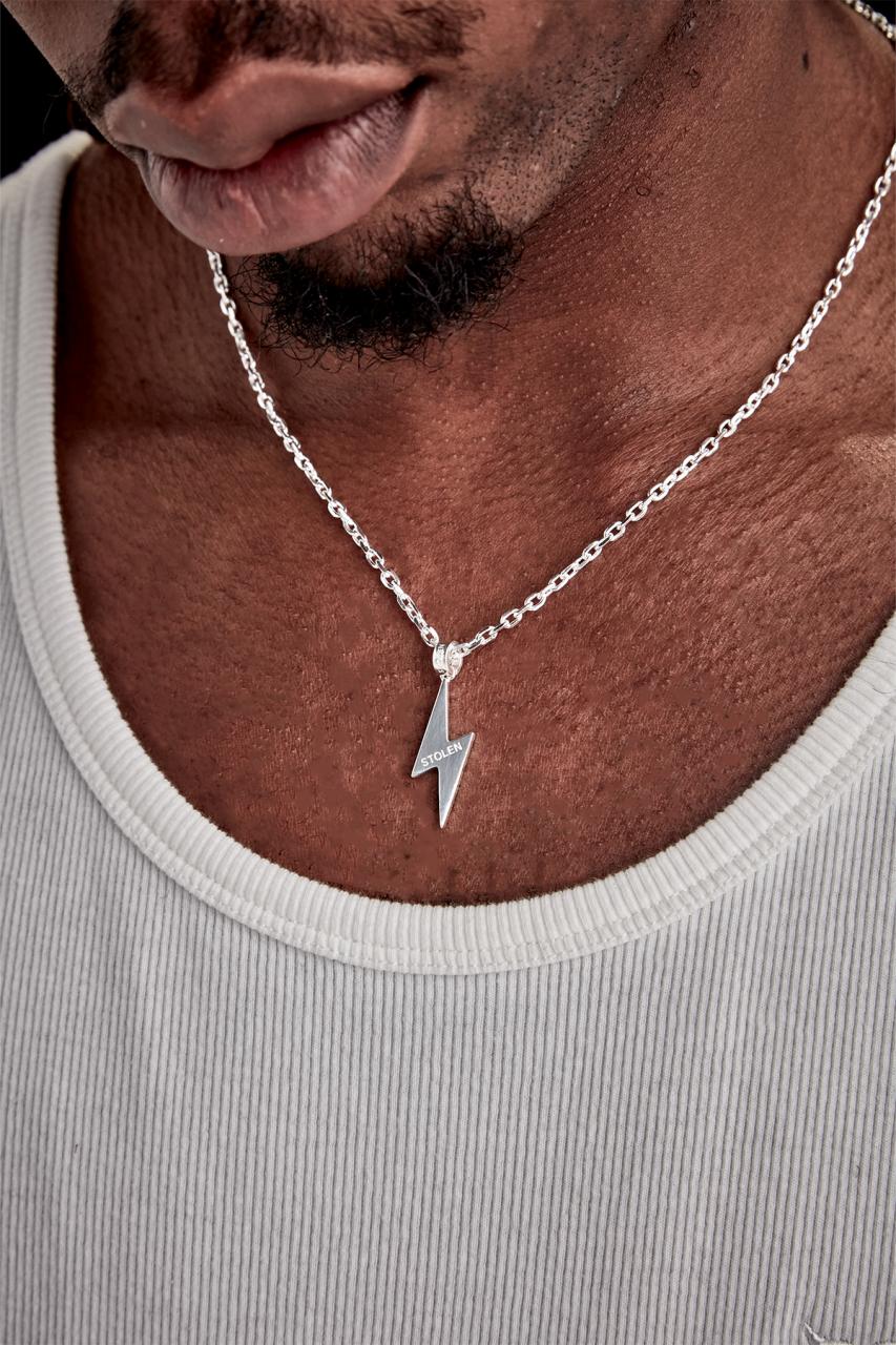 Stolen Girlfriends Club Sterling Silver Vertical Lightening Necklace
