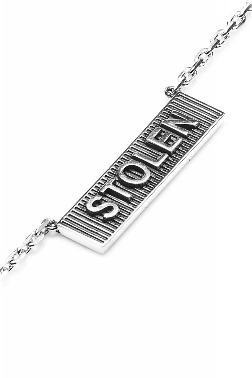 Stolen Girlfriends Club Sterling Silver Corrugated Bolt Bar Necklace