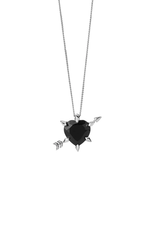 Karen Walker Sterling Silver Cupid'S Arrow &Karen Walker Sterling Silver Cupid'S Arrow & Heart Necklace Heart Necklace