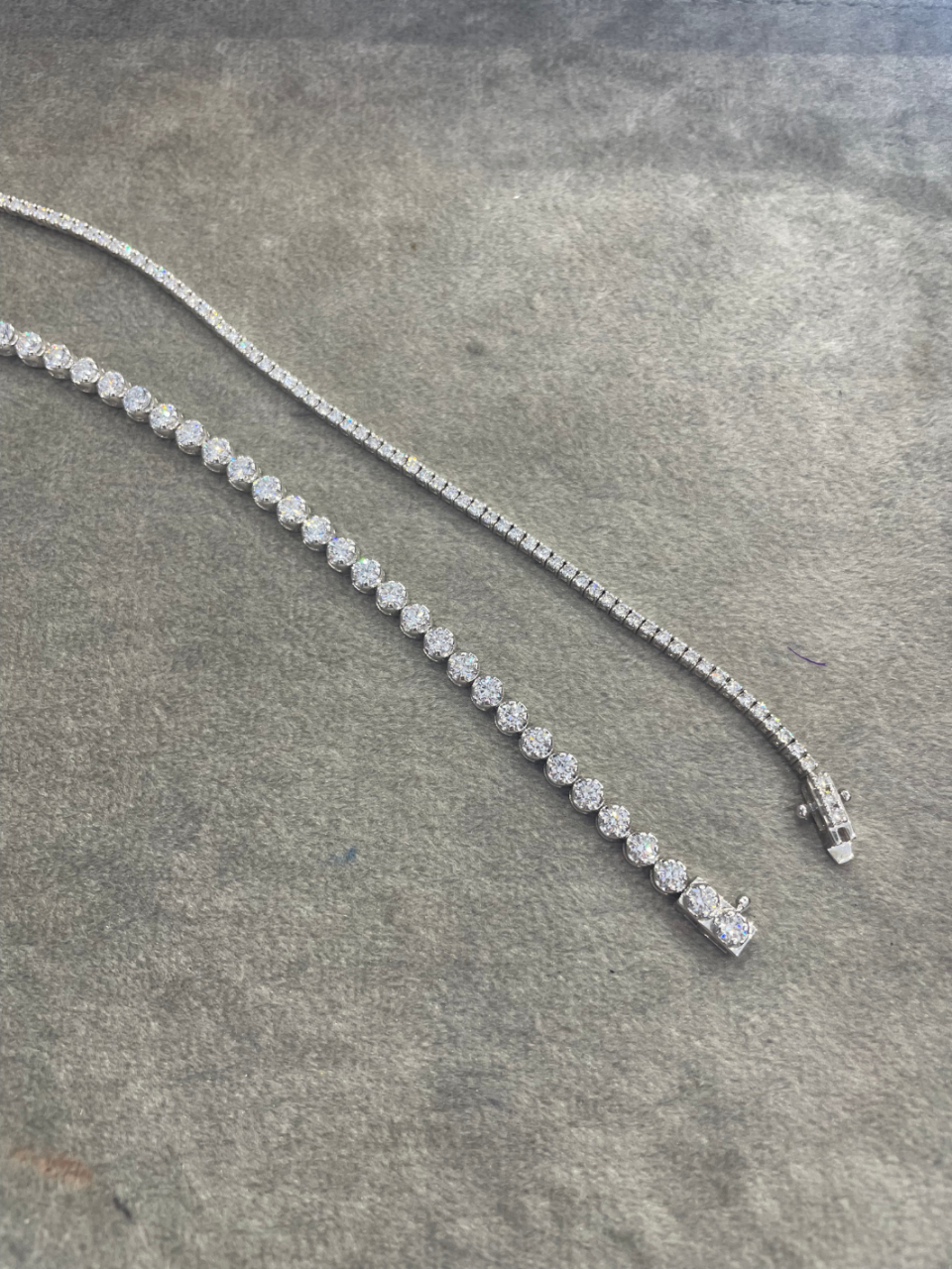 14ct White Gold 5ct Lab Grown Diamond Tennis Bracelet