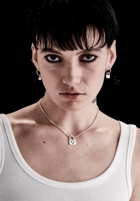 Stolen Girlfriends Club Sterling Silver Locked Heart Necklace