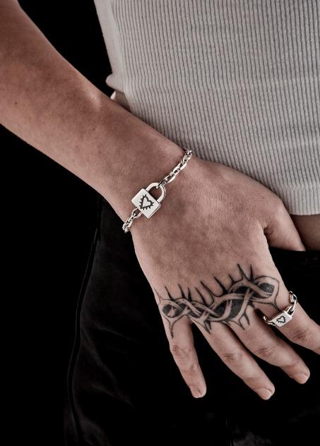 Stolen Girlfriends Club Sterling Silver Locked Heart Bracelet
