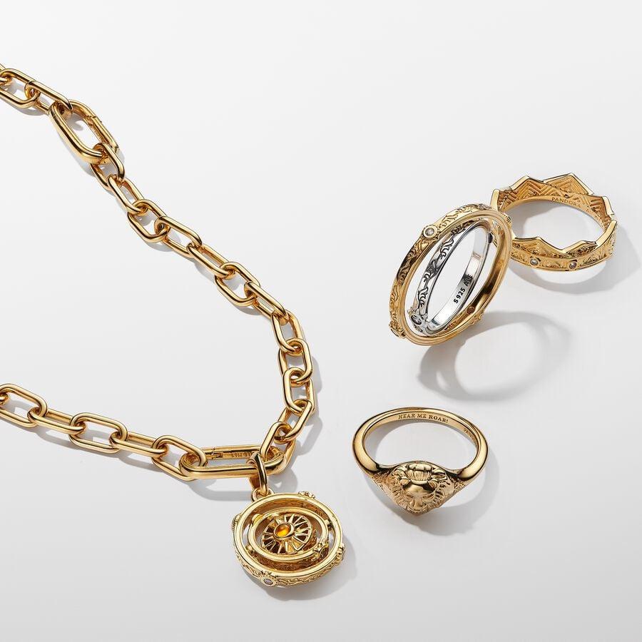 Pandora Sterling Silver & 14ct Gold-plated Game of Thrones Spinning Astrolabe Ring