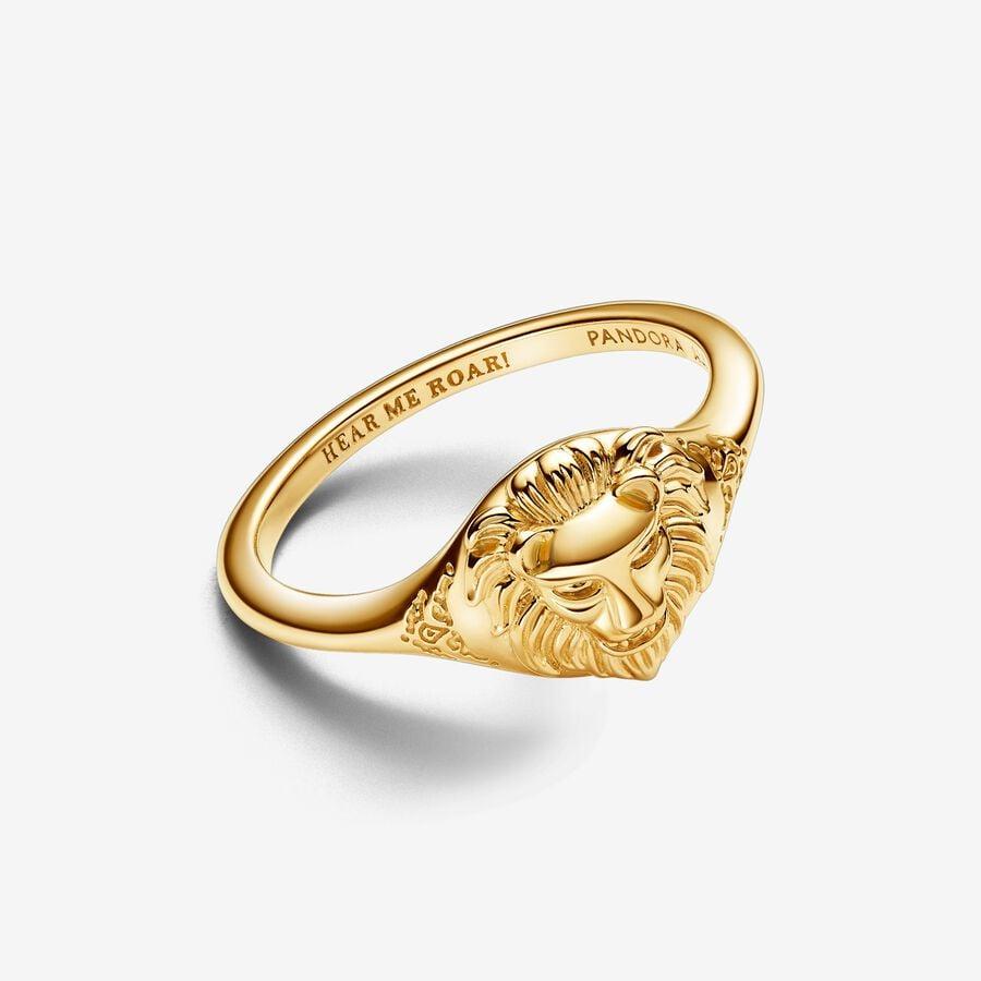 Pandora 14ct Gold Plated Game of Thrones Lannister Lion Ring