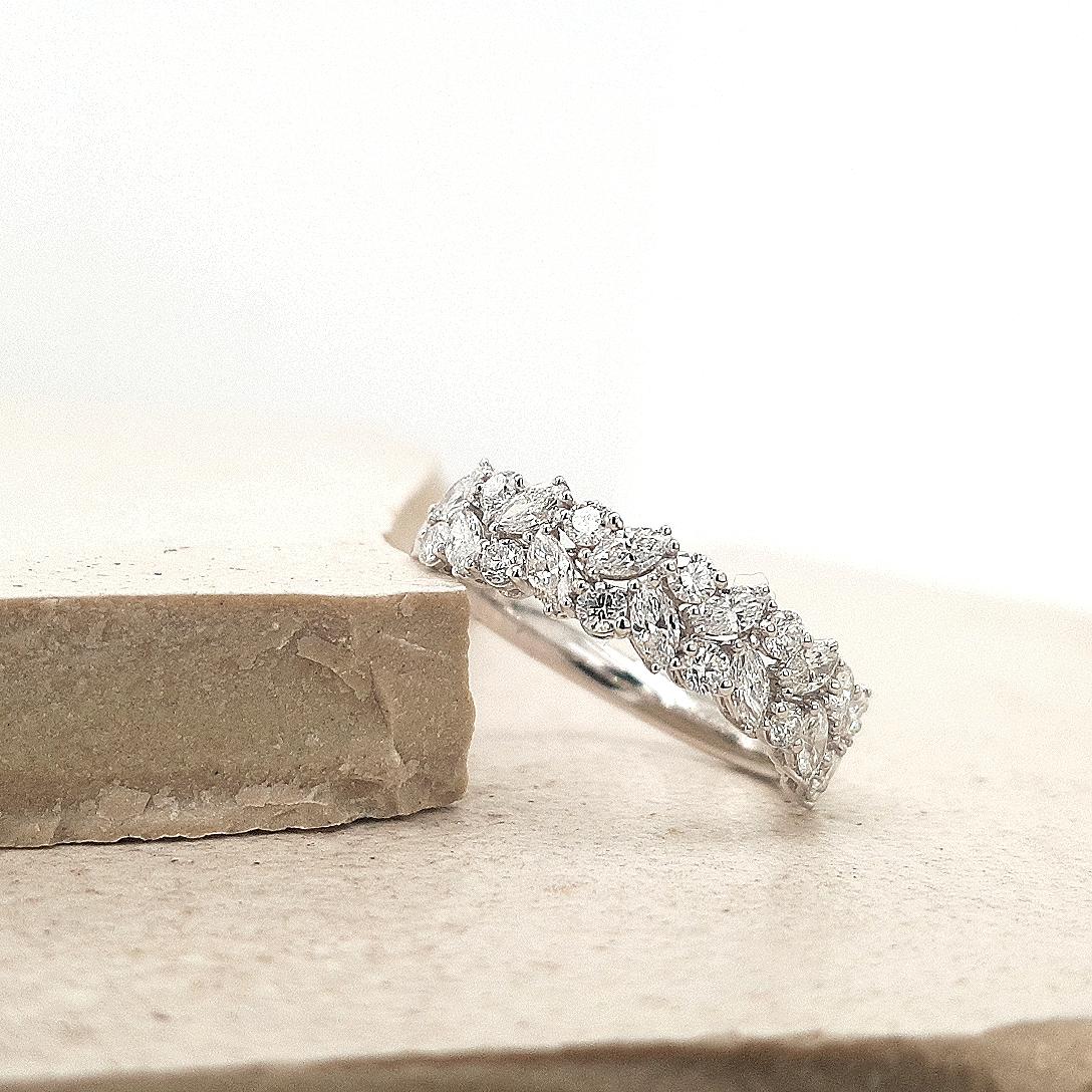 The Margot Setting 18ct White Gold Marquise & Round Diamond Ring