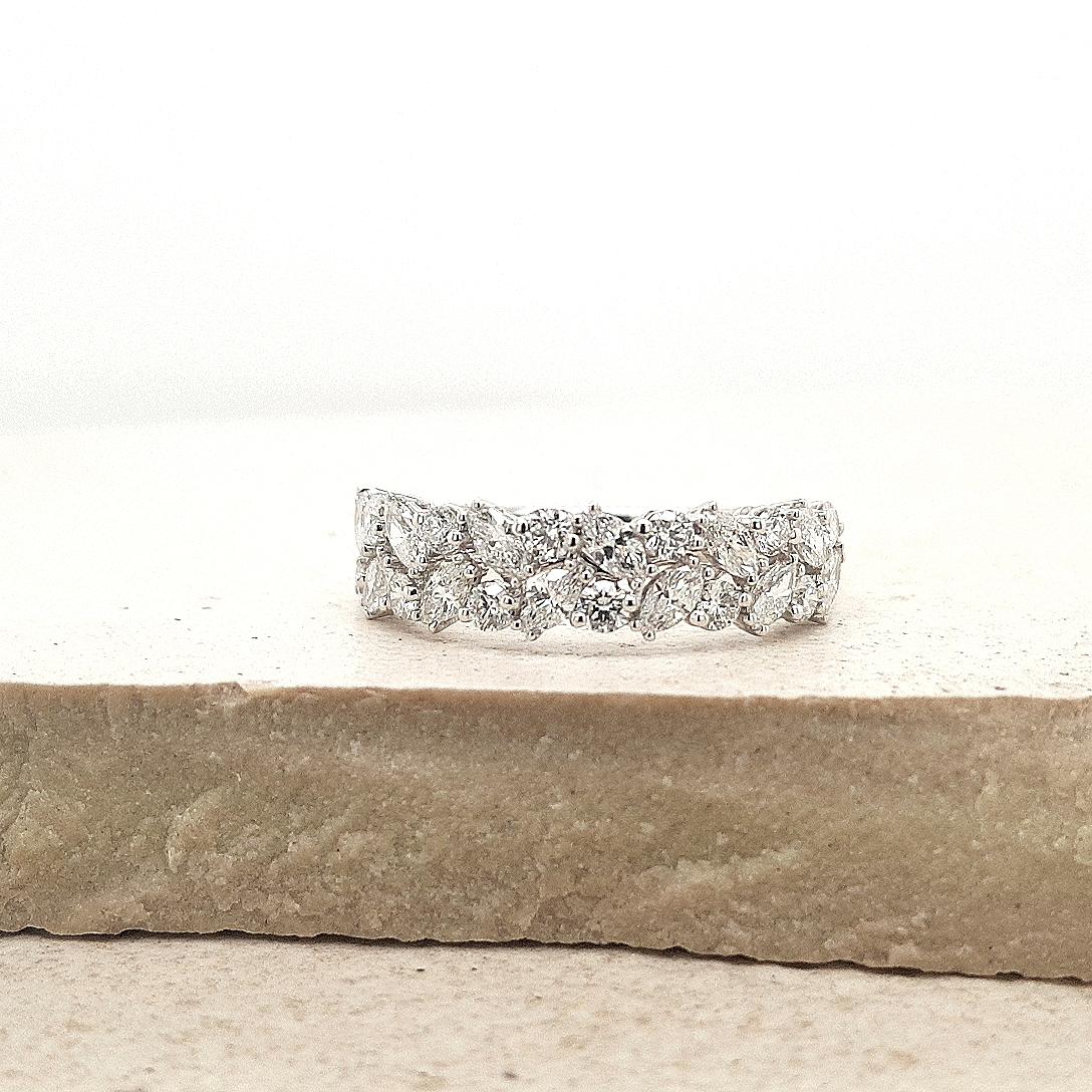 The Margot Setting 18ct White Gold Marquise & Round Diamond Ring