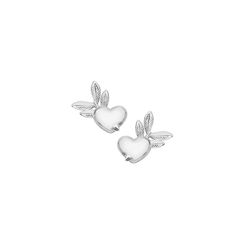 Karen Walker Sterling Silver Pixie Heart Stud Earrings