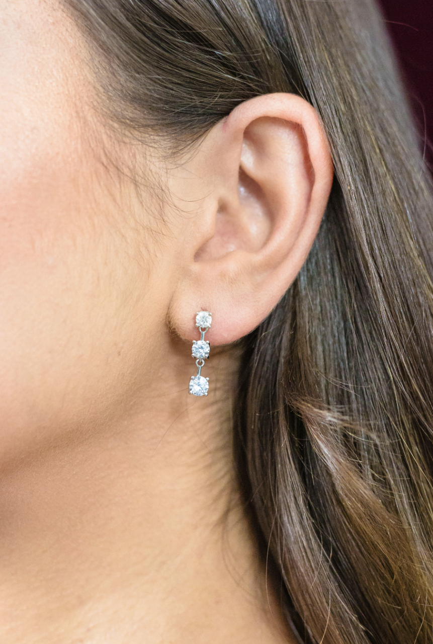 Georgini Trilogy Earrings Sterling Silver