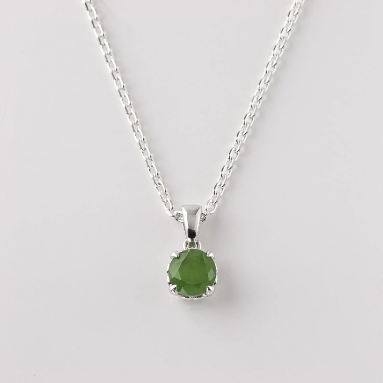Nick Von K Baby Dewdrop pendant with Pounamu Sterling Silver