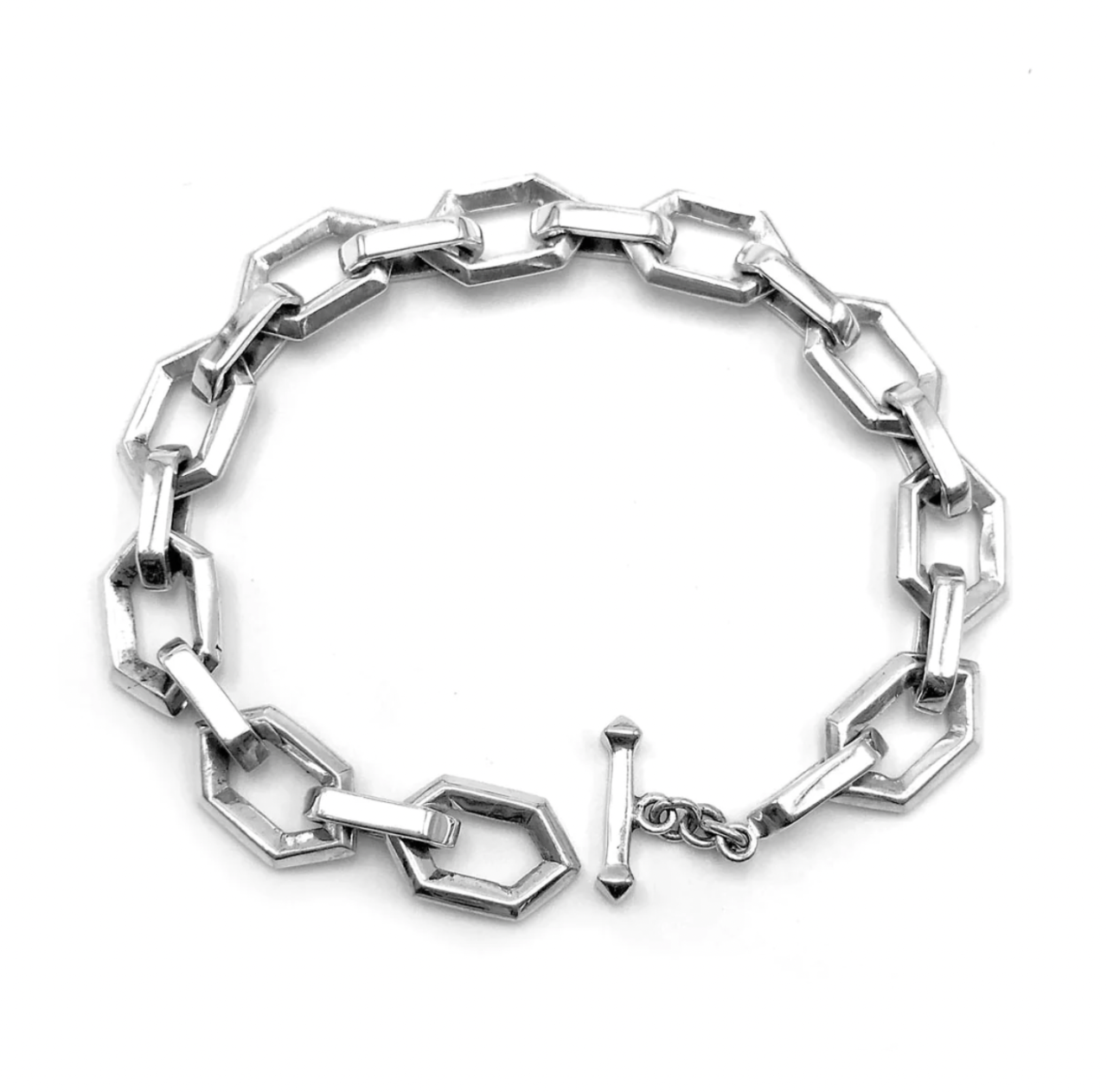 Nick Von K Medium Hex Bracelet Sterling Silver