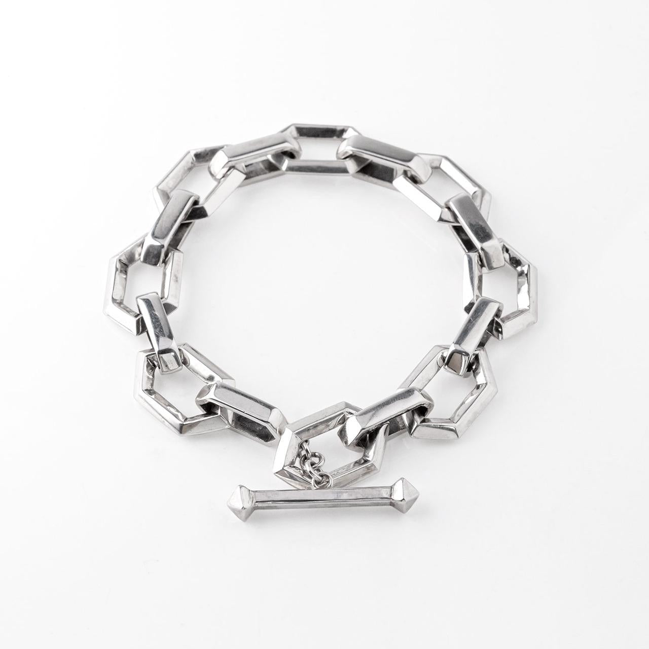 Nick Von K Medium Hex Bracelet Sterling Silver