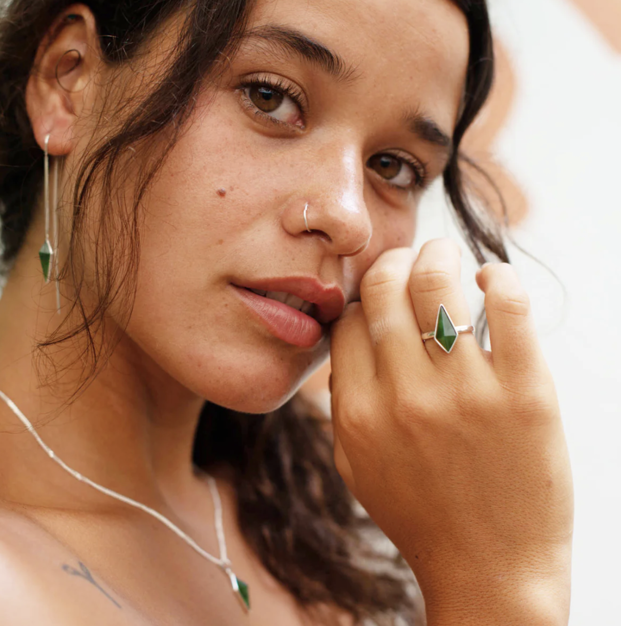 Nick Von K Pounamu Pinnacle Ring Sterling Silver