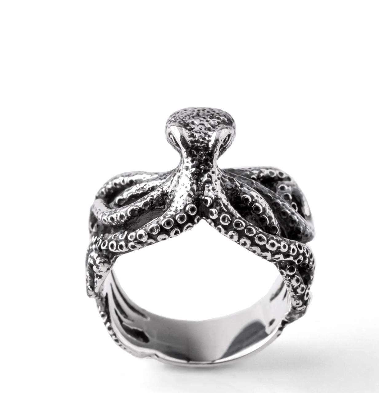 Nick Von K Octopus Ring Sterling Silver. Size R
