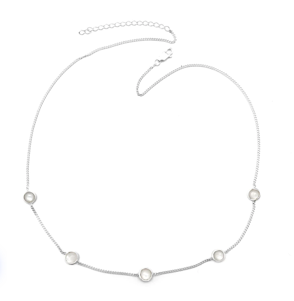 Nick Von K Mother of Pearl Kismet Necklace Sterling Silver