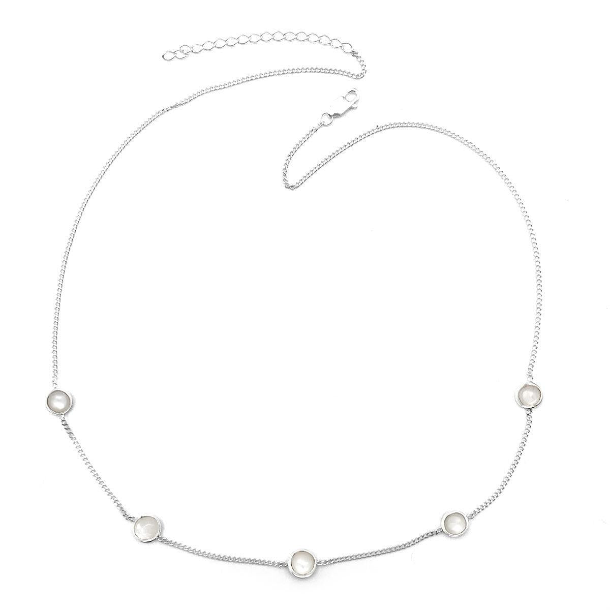 Nick Von K Mother of Pearl Kismet Necklace Sterling Silver