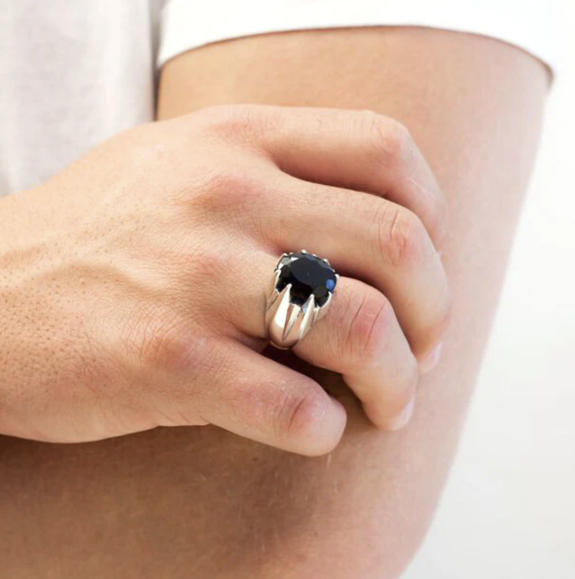 Nick Von K Smokey Quartz Large Star Claw Ring. Size Q 1/2