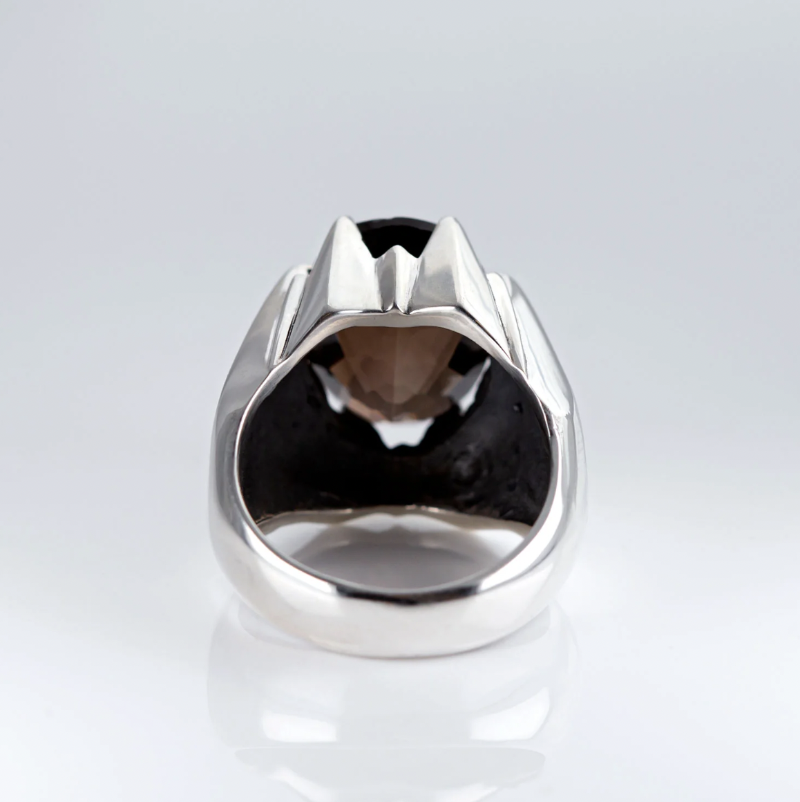 Nick Von K Smokey Quartz Large Star Claw Ring. Size Q 1/2