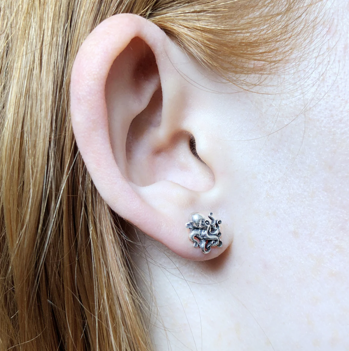 Nick Von K Octopus Studs Sterling Silver