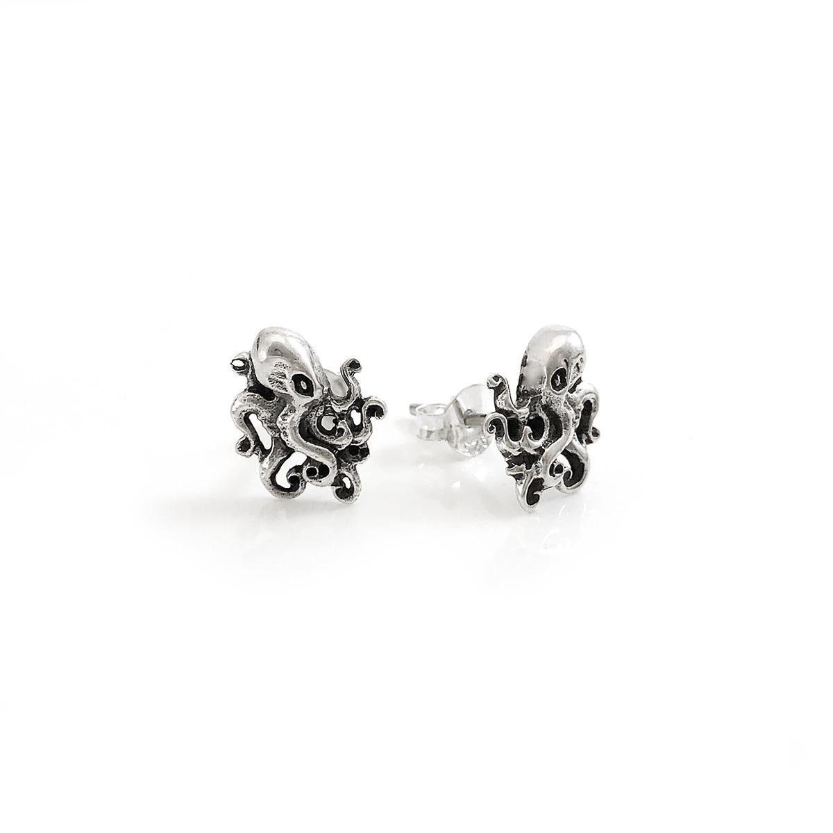 Nick Von K Octopus Studs Sterling Silver